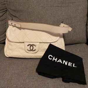 Chanel Beige Leather Handbag